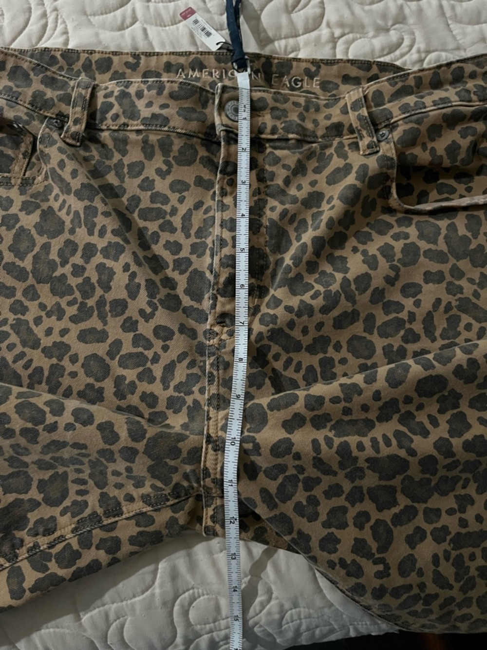 AE Stovepipe Leopard Print Women's Jeans Size 16 - Picture 5 of 7